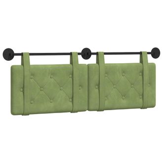 vidaXL Cabecero Colgante Verde Claro Terciopelo Vidaxl