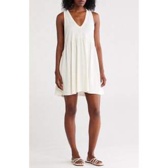 Melrose and Market V-Neck Tank Dress in Ivory Egret at Nordstrom Rack, Size X-Small
