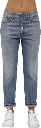 Dondup Loose Denim Jeans - Dames - Cropped Jeans - Blauw - W27 - Denim - Jeans