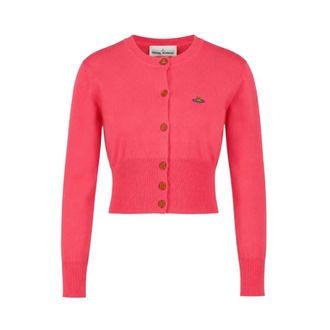Vivienne Westwood Truien & Vesten, Dames, Roze, XS, Katoen, Bea Cropped Cardigan