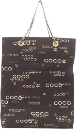 Chanel Pre-owned Tote Bags, female, Black, Size: ONE SIZE Pre-owned Vintage Tote Bag