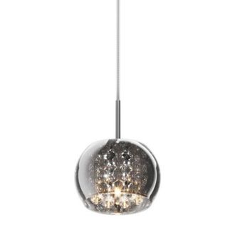 Netlighting Crystal Pendant Ceiling Light Transparent Chrome 1x G9 in Grey