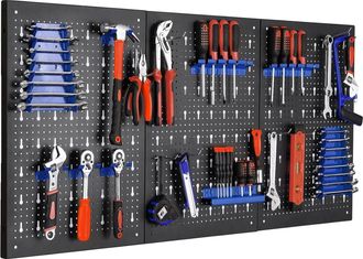 OEM Organizador De Herramientas De Pared, Juego De 17 Ganchos, Soluci&oacute;n De Almacenamiento Vers&aacute;til, Negro Y Azul