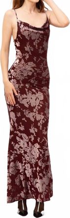 FORE COLLECTION Petra Maxi Dress In Burgundy
