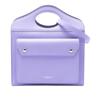 Burberry Pre-owned Handbags, female, Purple, Size: ONE SIZE Pre-owned Vintage Satchel