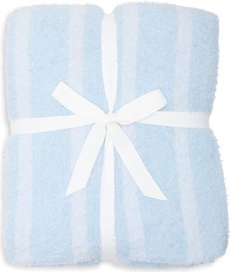 Nordstrom Rack Vertical Stripe Butter Knit Throw in Blue Vintage Multi at Nordstrom Rack
