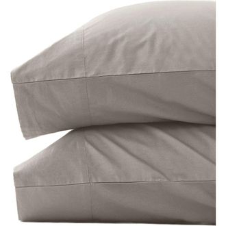 Pact Organic Cotton Organic Room Service Sateen Pillowcase 2-Pack in Dove Grey at Nordstrom, Size Standard