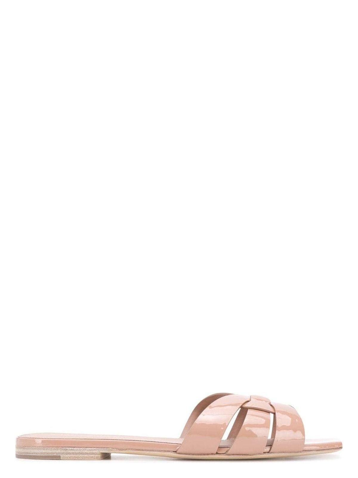 サンダル・ミュール Saint Laurent Lee Sandals SAINT LAURENT Lee patent-leather sandals | NET-A-PORTER