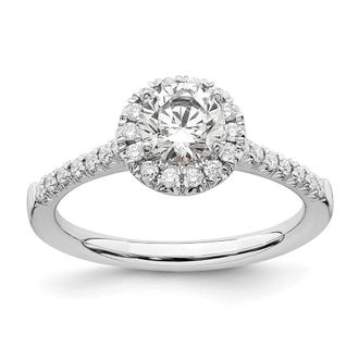 Diamond2Deal 14k White Gold Lab Grown Diamond Wedding Band Ring 1/4Ct Clarity- VS Color- D-E