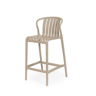 Koketto Home Taburete bajo en polipropileno color beige