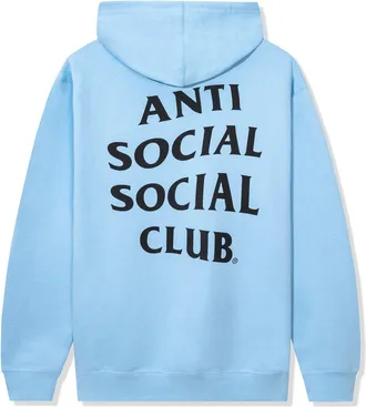 ANTI SOCIAL SOCIAL CLUB Anti Social Club Kids Unisex ASSC Mind Games Hoodie - Pale Blue - Light Blue - Size 12-13Y