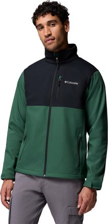 Columbia Mens Ascender Softshell Jacket, Rain Forest/Black, L