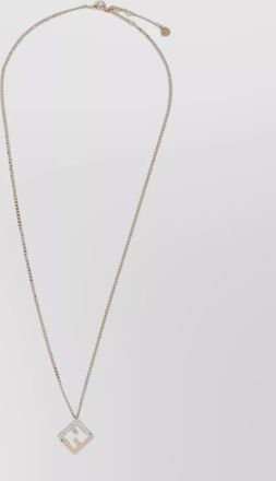 Fendi brass pendant necklace