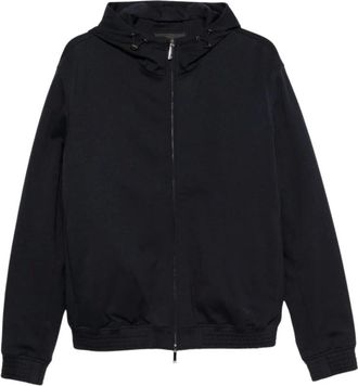 Emporio Armani Chaqueta Blus&oacute;n de Mezcla de Algod&oacute;n - Sweatshirts & Hoodies - Hombre - Azul - 3XL