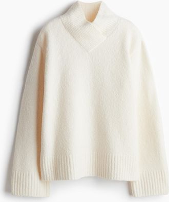 H&M V-Pullover aus Wollmix - White