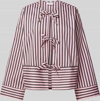 Jake*s Casual Relaxed Fit Bluse mit Schnürverschluss in Fuchsia, Größe 36