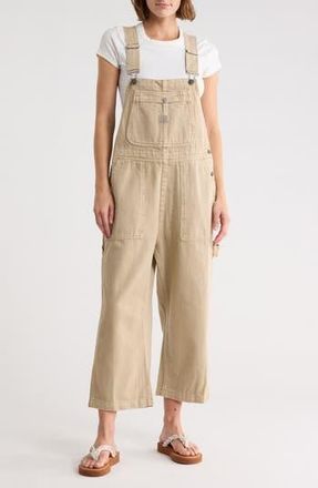 Denimist Relaxed Denim Overalls in Vintage Khaki at Nordstrom Rack, Size Xx-Small