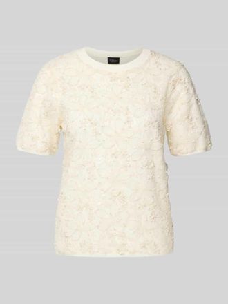 s.Oliver Black Label Regular Fit Shirt mit Glitzergarn und Pailletten in Weiss, Gr&ouml;&szlig;e 44