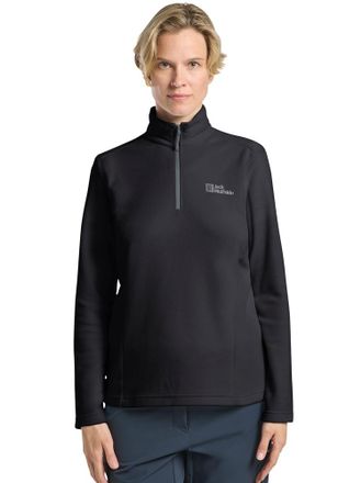 Jack Wolfskin Stehkragenpullover JACK WOLFSKIN TAUNUS HZ W, Damen, Gr. XXL (48), schwarz, Obermaterial: 100% Polyester, Pullover Stehkragenpullover