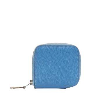 Herm&egrave;s Tweedehands leren portemonnees - unisex - Vintage Accessoires - Blauw - ONE Size - Leer - Vintage