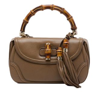 Gucci Pre-owned Gucci Medium Calfskin New Bamboo Satchel Ladies JRCHZWV13PV1CAK5