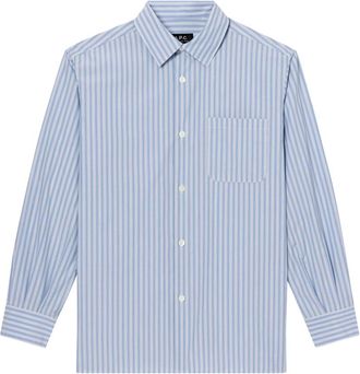 A.P.C. Light Blue 90S Vintage-style Shirt