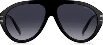 Marc Jacobs 58mm Pilot Sunglasses in Black Dark Ruthenium at Nordstrom Rack