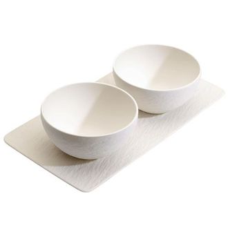 Villeroy & Boch Manufacture Rock blanc 3 Piece Condiment Set in White at Nordstrom