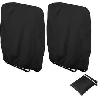 OEM Funda Impermeable Plegable Para Tumbona - Protector De Tumbona De Jard&iacute;n, 2 Piezas (negro) - Crezuo