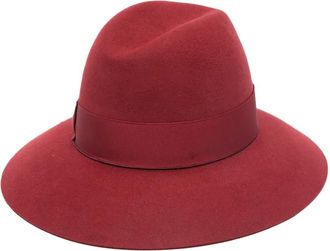 Borsalino Cappello in feltro con nastro - Rosso