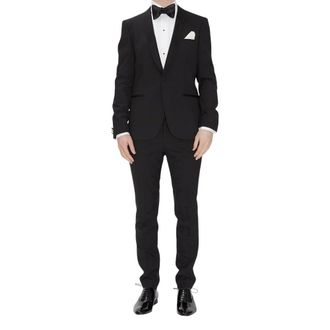 HUGO BOSS Heren, Pakken, Zwart, Maat: XL Wol