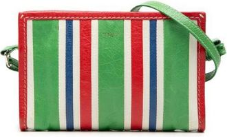 Balenciaga Pre-owned Cross Body Bags, female, Multicolor, Size: ONE SIZE Pre-owned Bazaar Pochette Leather Shoulder Bag