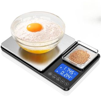 OEM Balanza De Cocina De Doble Plataforma De 0,0 Oz/33 Lb Con Pantalla Digital Que Muestra El Peso En Gramos Y Onzas