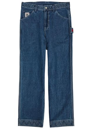 Bode Knolly Embroidered Straight-leg Jeans - Indigo - 36 (W36 / XL)