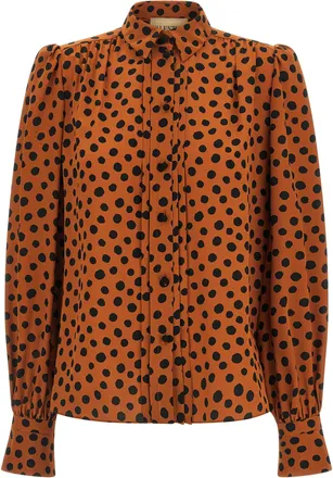 Valentino Garavani Orange Silk Womens Blouse