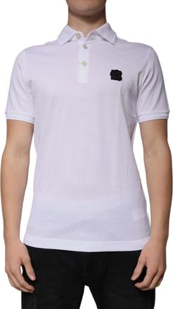 Dolce & Gabbana White Collared Short Sleeves Polo Mens T-shirt (Pre-Owned)