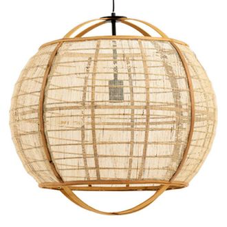Light & Living L&aacute;mpara Colgante - Reeva - Natural - Bamb&uacute; Lino - Light&living