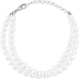 Glaze Jewelry Faux Pearl Bracelet in Silver at Nordstrom Rack