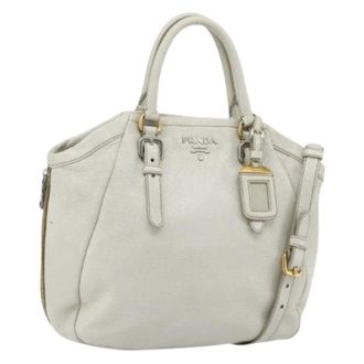 Prada Pre-owned Handbags, female, White, Size: ONE SIZE Pre-owned Vintage Hand Bag