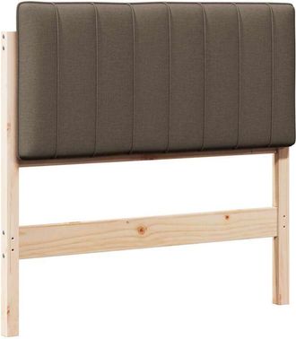 vidaXL Cabecero Tapizado Marr&oacute;n Y Topo 90 Cm Madera De Pino Macizo Vidaxl