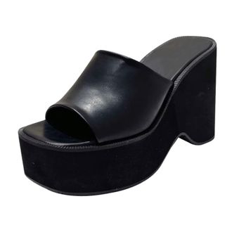 Generic Summer Shoes for Women Womens Sandals Wide Fit Summer Fashion Women Sandals Solid Color Large Size Platform Heels Open Toe Sexy Style