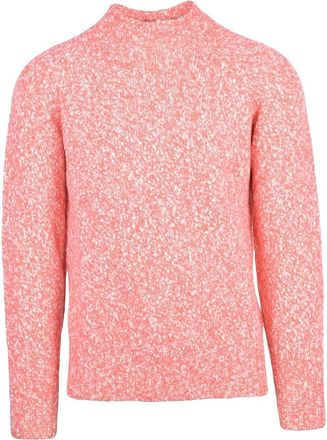 Drumohr Volcano Neck Sweater - White/Red