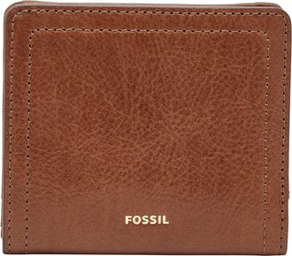 Fossil Womens Logan Leather RFID-Blocking Bifold Wallet for Women, Brown, One Size