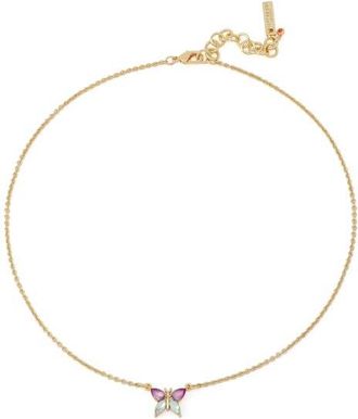 Kurt Geiger Butterfly Pendant Necklace in Pink at Nordstrom