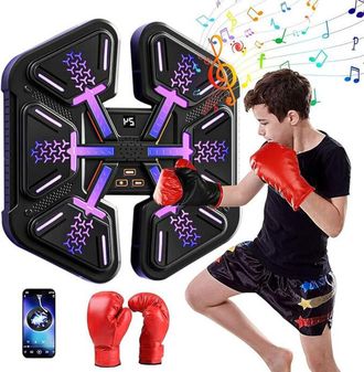 OEM M&aacute;quina De Boxeo Musical, M&aacute;quina De Boxeo Musical Inteligente Con Luz Led, Bluetooth Y Velocidad Ajustable, Modo De Conteo, M&aacute;quina De Boxeo Montada 
