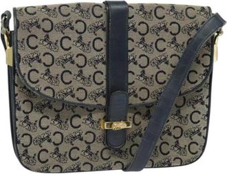 Celine Pre-owned Canvas celine-bags - Dames - Vintage Schoudertas - Blauw - ONE Size - Leer - Vintage