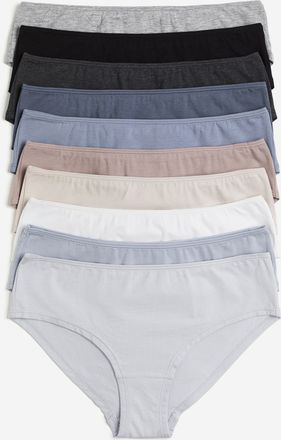 H&M 10er-Pack Hipster - Hellblau/Hellgrau