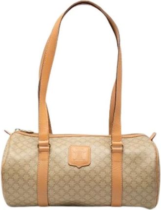 Celine Pre-owned Handbags, female, Beige, Size: ONE SIZE Pre-owned Vintage Shoulder Bag
