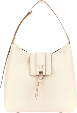 Hogan H01X Hobo verticale - Dames - Schoudertassen - Wit - ONE Size - Leer - Tassen