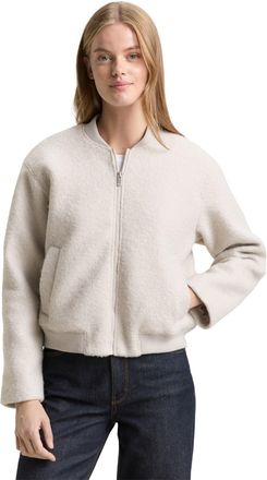 Tom Tailor Denim Cabanjacke TOM TAILOR DENIM, Damen, Gr. XXL, cloud grau, Web, Obermaterial: 100% Polyester. Futter: 100% Polyester, unifarben, l&auml;ssig geschnitten h&uuml;ft